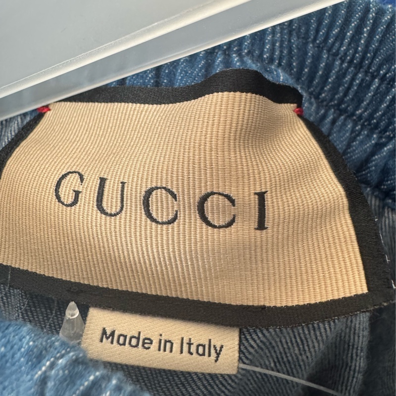 Guuci丹寧測金釦寬褲 42號-6