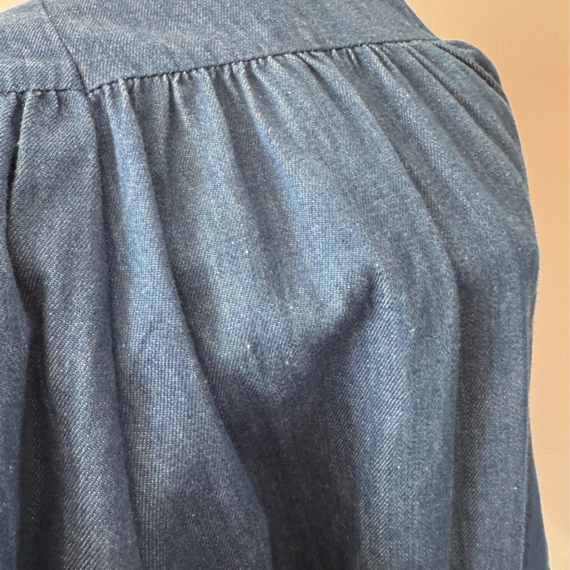 Guuci丹寧測金釦寬褲 42號-8