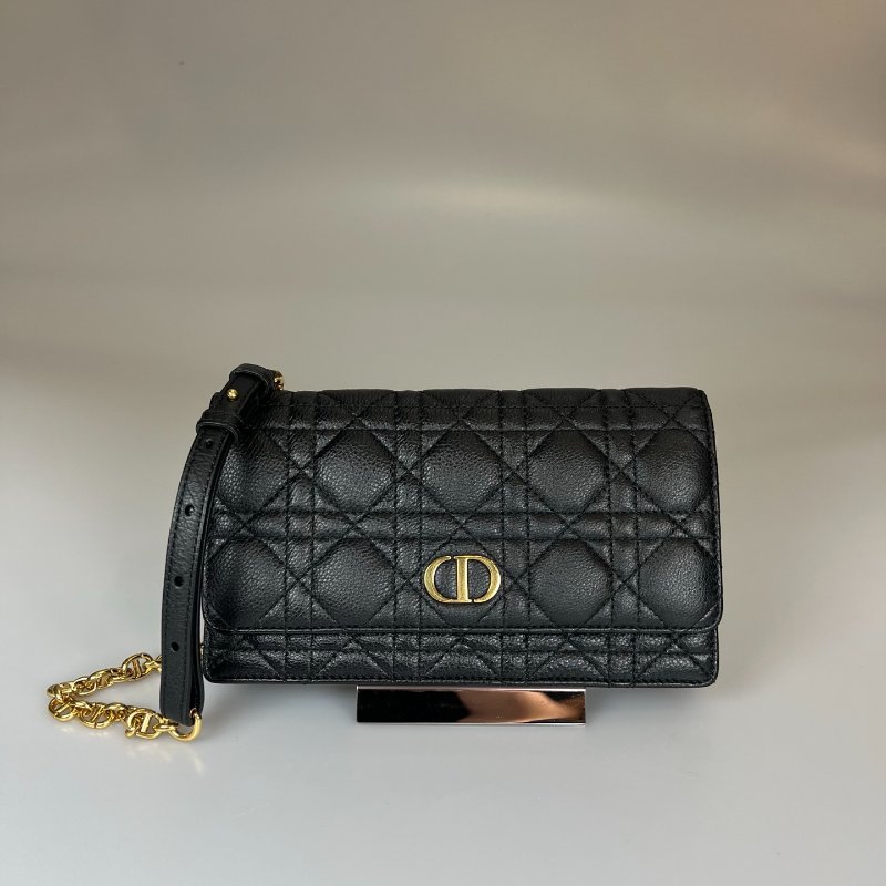 DIOR 黑CARO WOC金鍊包-0