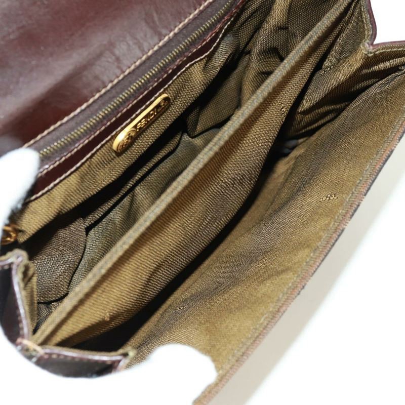 【日本直送】FENDI Zucca帆布手提包 黑色棕色 正品 171018V-9