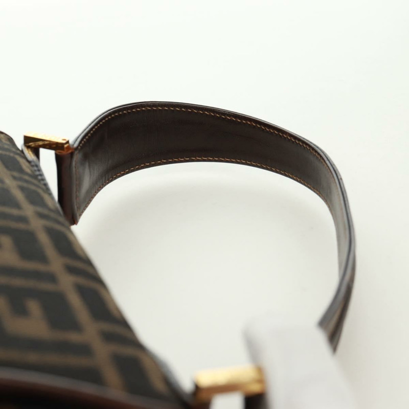 【日本直送】FENDI Zucca帆布手提包 黑色棕色 正品 171018V-13