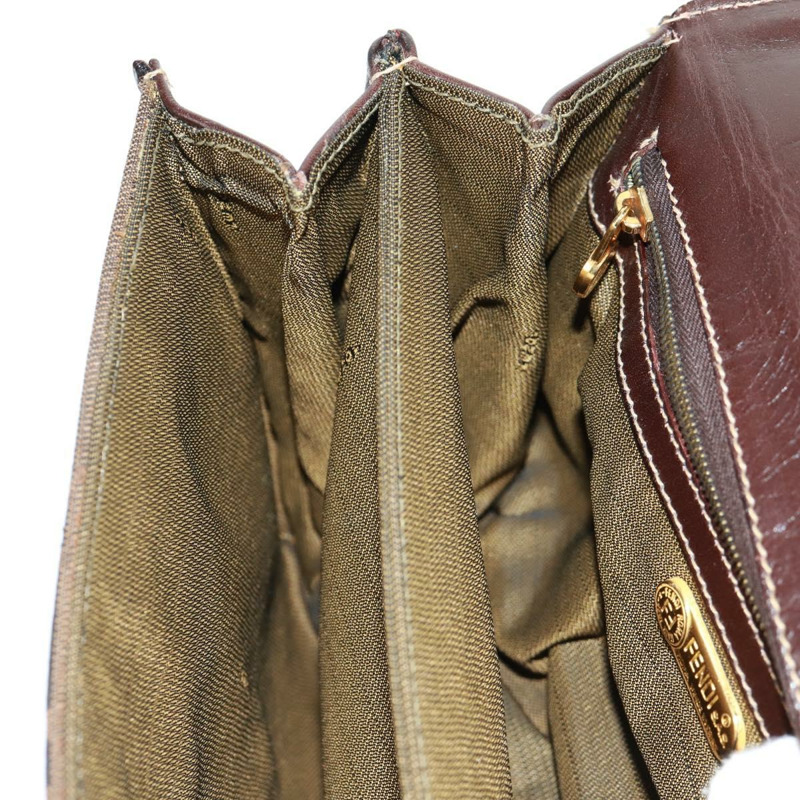 【日本直送】FENDI Zucca帆布手提包 黑色棕色 正品 171018V-21