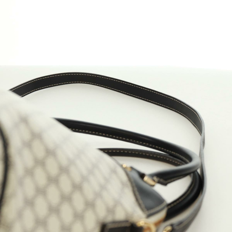 【日本直送】CELINE Macadam帆布手提包 PVC皮革 2way 白色金色 Auth 171966A-14