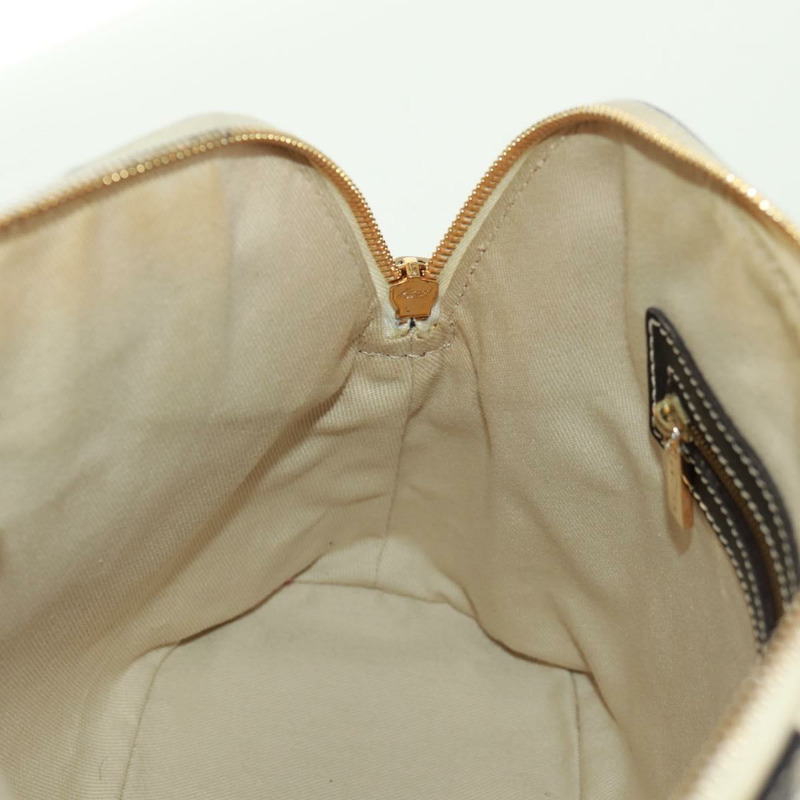 【日本直送】CELINE Macadam帆布手提包 PVC皮革 2way 白色金色 Auth 171966A-21