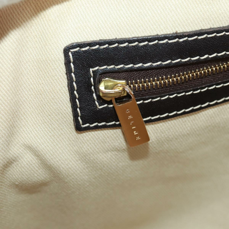 【日本直送】CELINE Macadam帆布手提包 PVC皮革 2way 白色金色 Auth 171966A-23