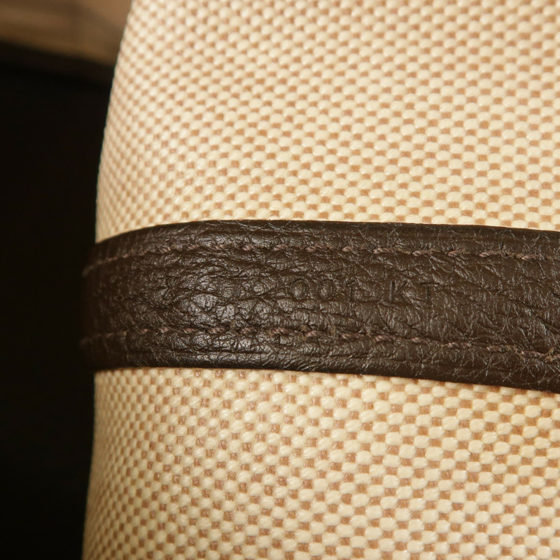 HERMES 帆布Garden Party PM銀扣手挽袋Ebene-6