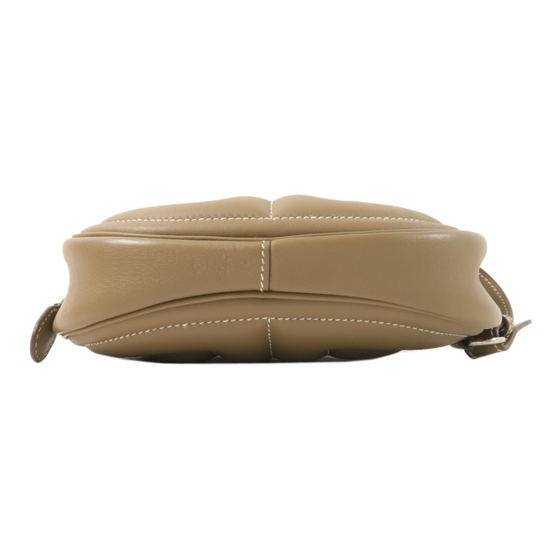 HERMES Swift皮革In The Loop 18銀扣腰包Etoupe-3