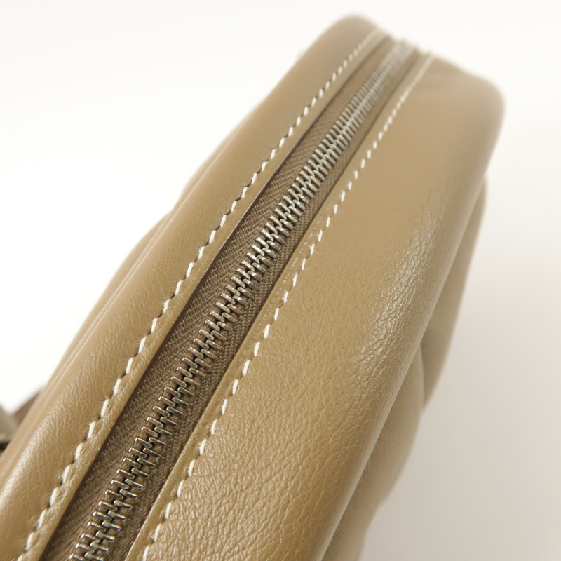 HERMES Swift皮革In The Loop 18銀扣腰包Etoupe-14