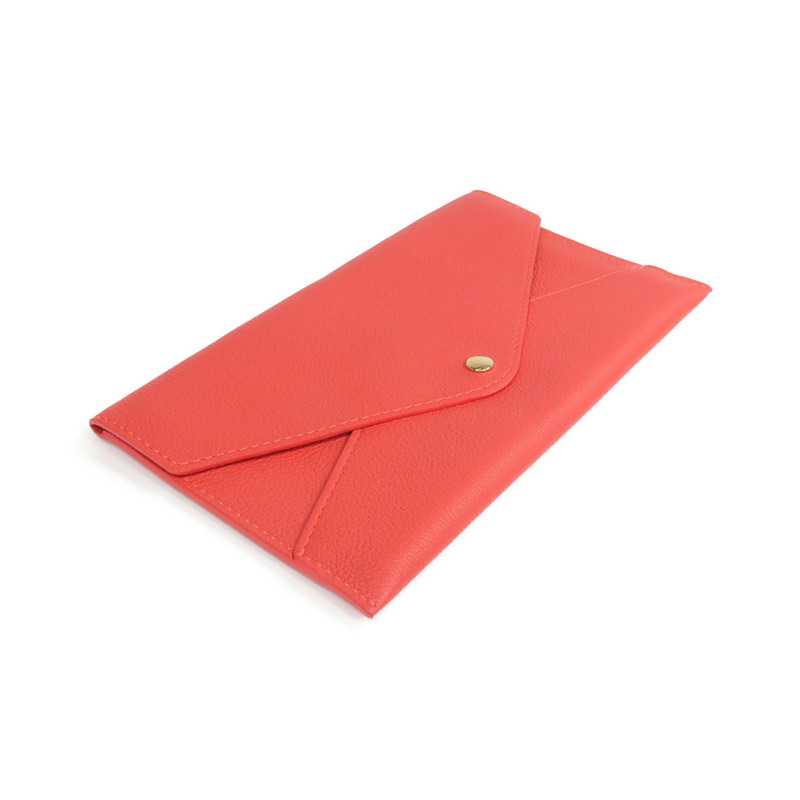 LOUIS VUITTON 牛皮皮革Envelope Wallet金扣長錢包-3