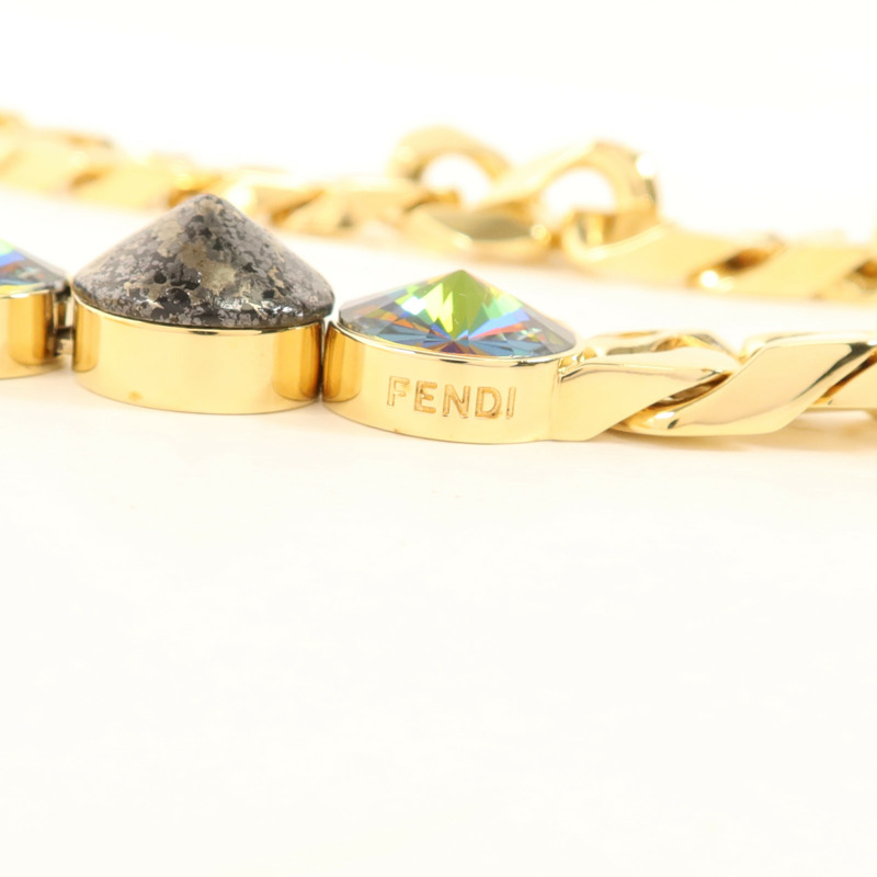FENDI 金屬/水晶Necklace項鍊-7