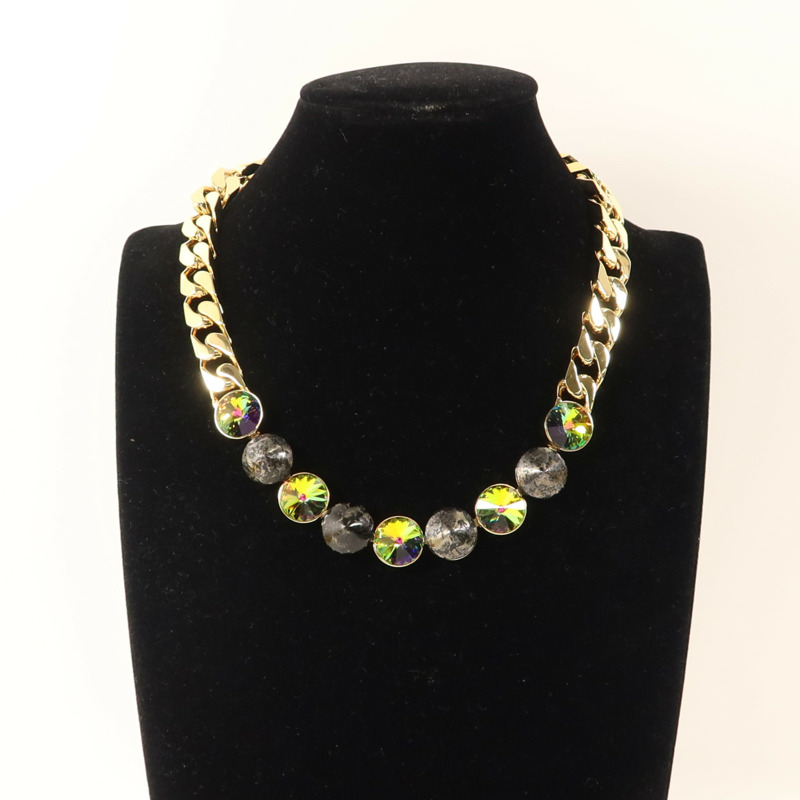 FENDI 金屬/水晶Necklace項鍊-14