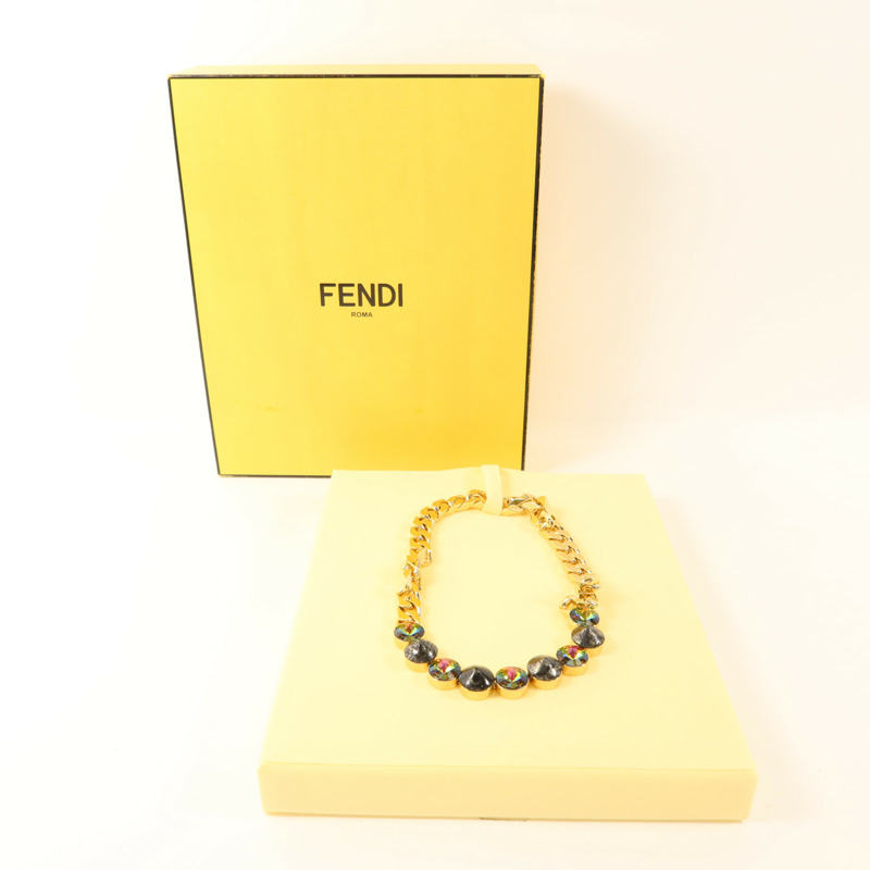 FENDI 金屬/水晶Necklace項鍊-15