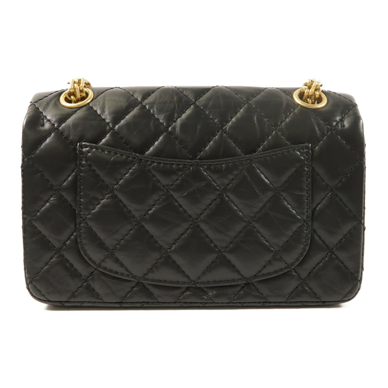 CHANEL 牛皮皮革2.55 Mini金扣鏈帶肩背袋-1