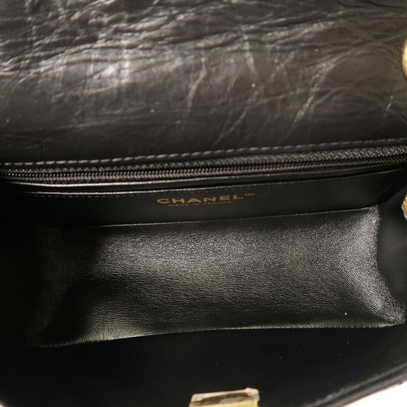 CHANEL 牛皮皮革2.55 Mini金扣鏈帶肩背袋-4