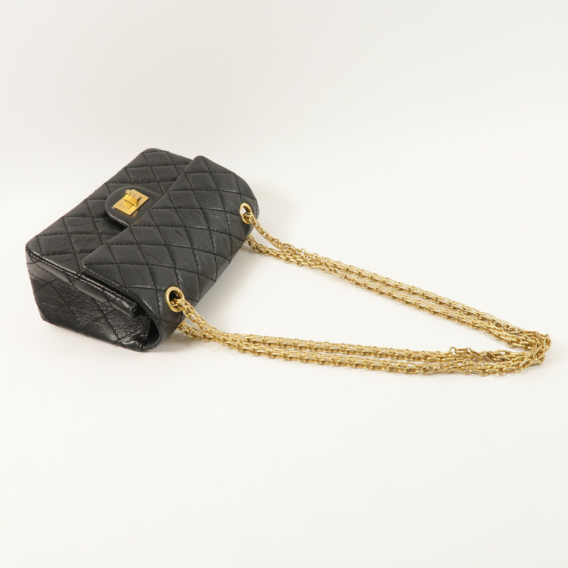 CHANEL 牛皮皮革2.55 Mini金扣鏈帶肩背袋-7