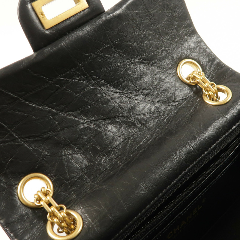 CHANEL 牛皮皮革2.55 Mini金扣鏈帶肩背袋-18