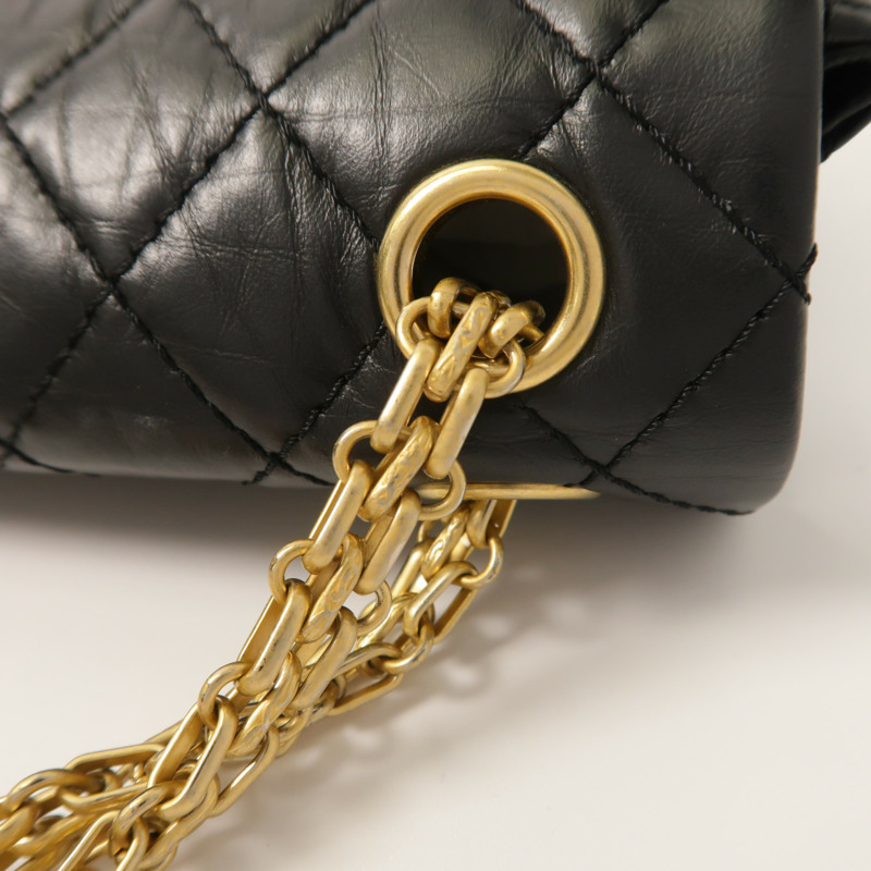 CHANEL 牛皮皮革2.55 Mini金扣鏈帶肩背袋-21