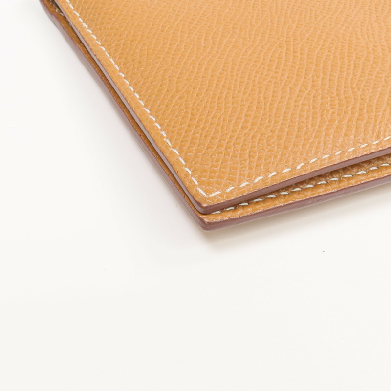 HERMES Epsom皮革Bearn Long Wallet金扣長錢包Gold-7
