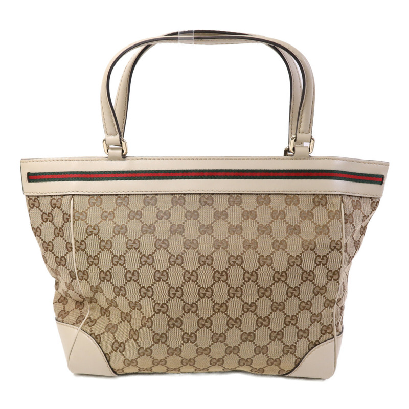 GUCCI 帆布Tote Bag金扣手挽袋-1