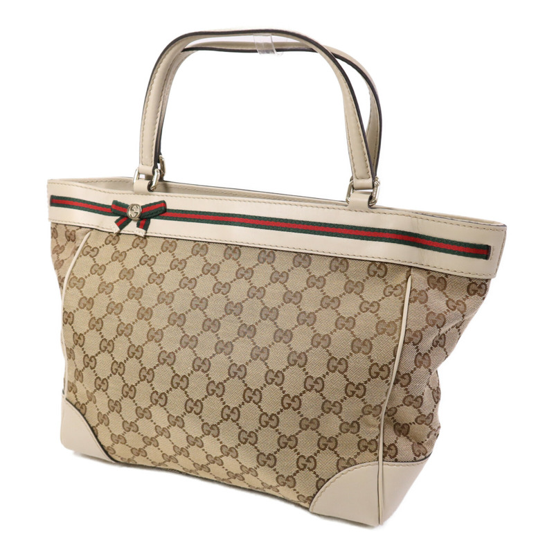 GUCCI 帆布Tote Bag金扣手挽袋-2