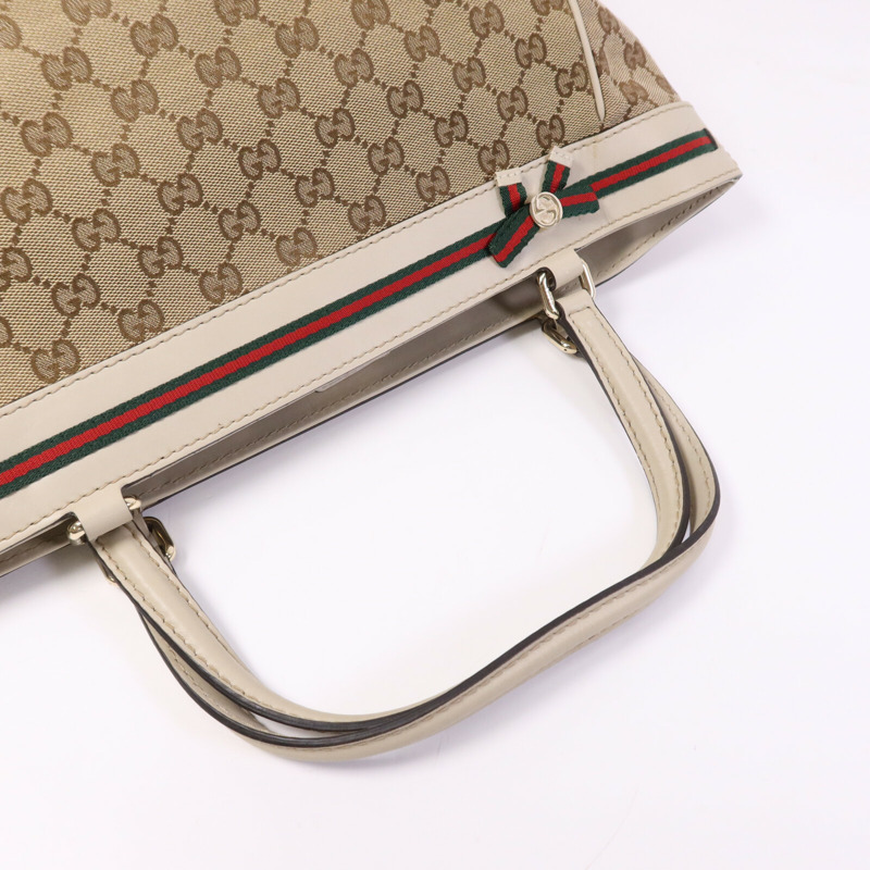 GUCCI 帆布Tote Bag金扣手挽袋-9