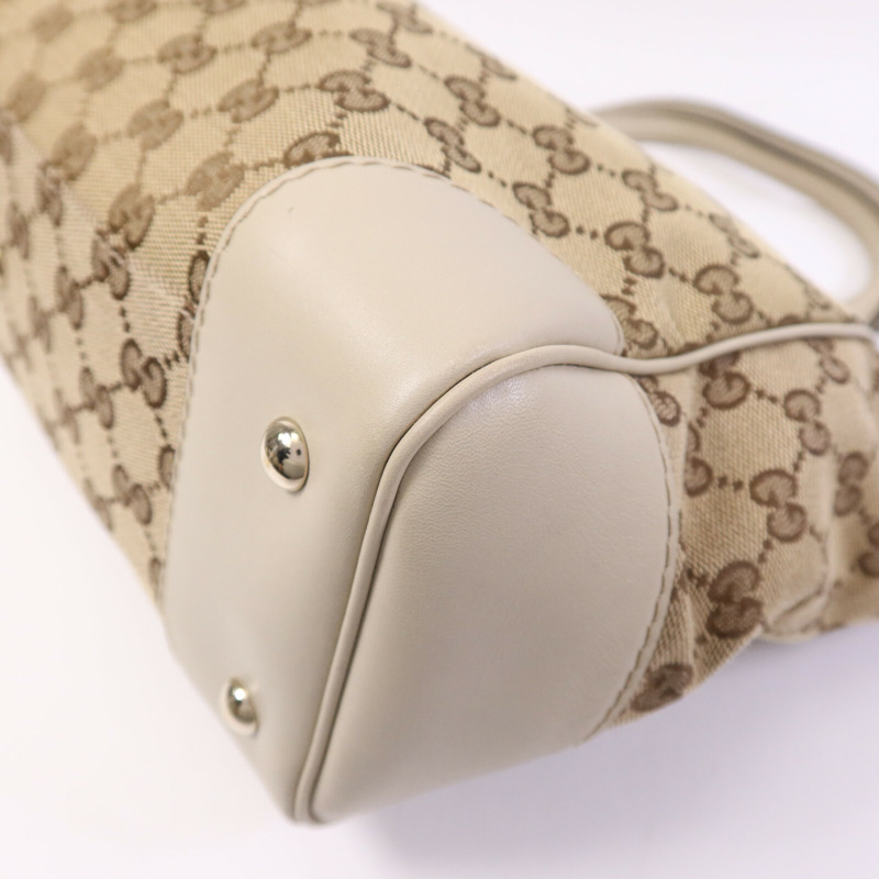 GUCCI 帆布Tote Bag金扣手挽袋-10