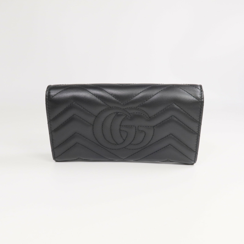 GUCCI 牛皮皮革GG Marmont Long Wallet金扣長錢包-2