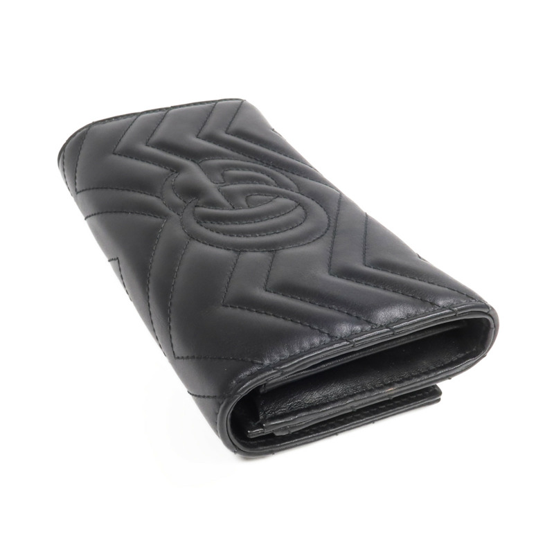 GUCCI 牛皮皮革GG Marmont Long Wallet金扣長錢包-4