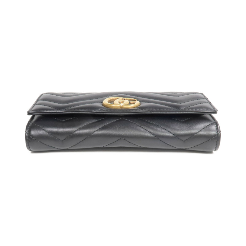GUCCI 牛皮皮革GG Marmont Long Wallet金扣長錢包-5