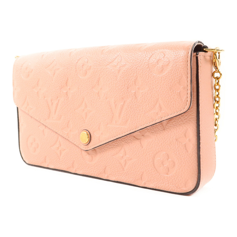 LOUIS VUITTON Monogram Empreinte Felicie Pochette金扣鏈帶肩背袋-2