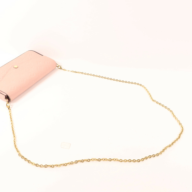 LOUIS VUITTON Monogram Empreinte Felicie Pochette金扣鏈帶肩背袋-4