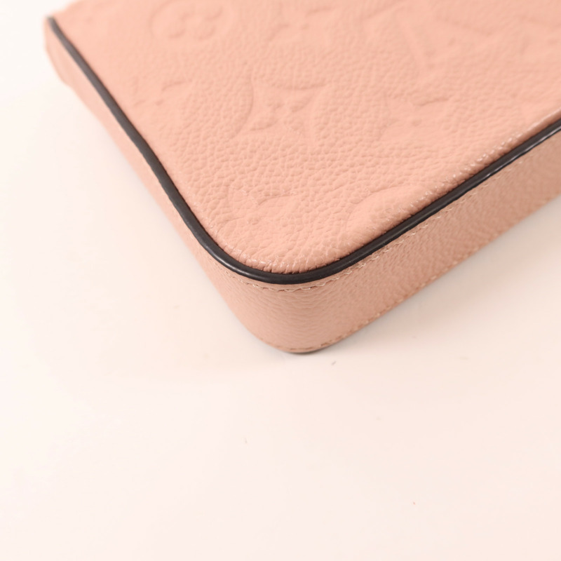 LOUIS VUITTON Monogram Empreinte Felicie Pochette金扣鏈帶肩背袋-21