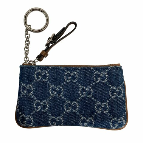 GUCCI 古馳 819113 零錢/鑰匙包 牛仔