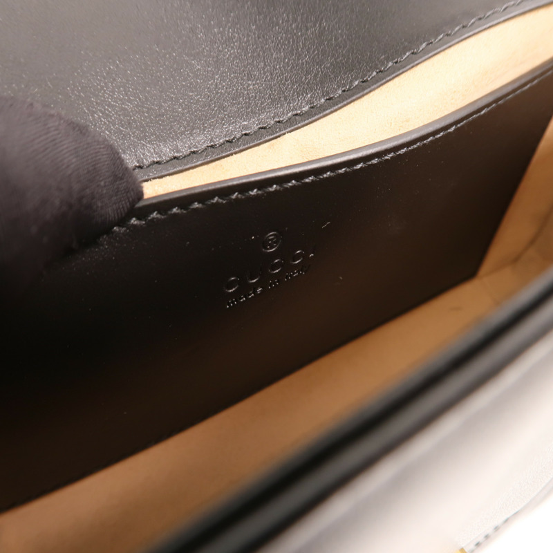 GUCCI 牛皮皮革GG Marmont金扣鏈帶肩背袋-5