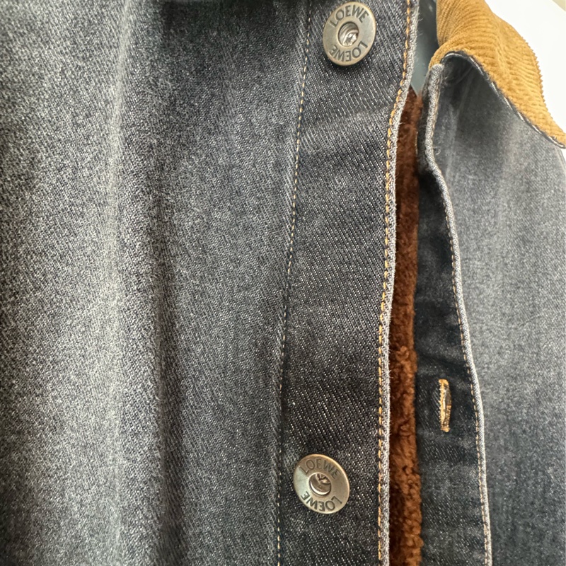 Loewe 丹寧內羔羊毛外套50號-4