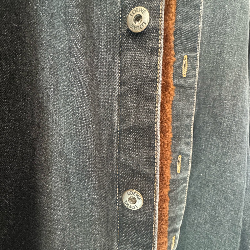 Loewe 丹寧內羔羊毛外套50號-5