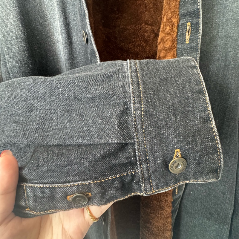 Loewe 丹寧內羔羊毛外套50號-9