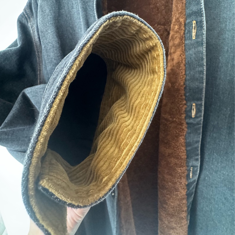 Loewe 丹寧內羔羊毛外套50號-10