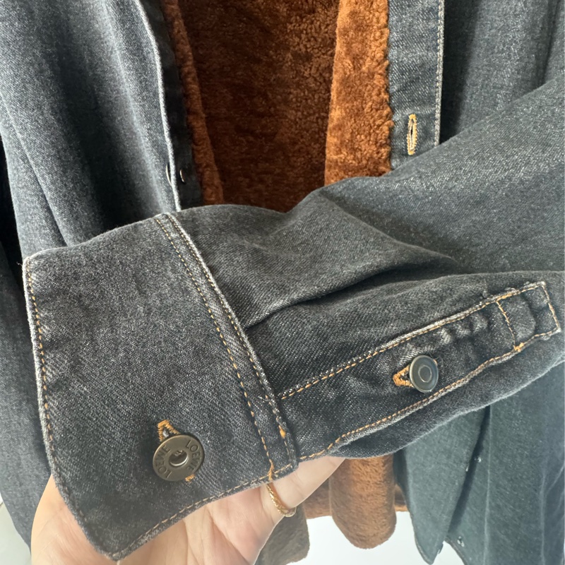 Loewe 丹寧內羔羊毛外套50號-11