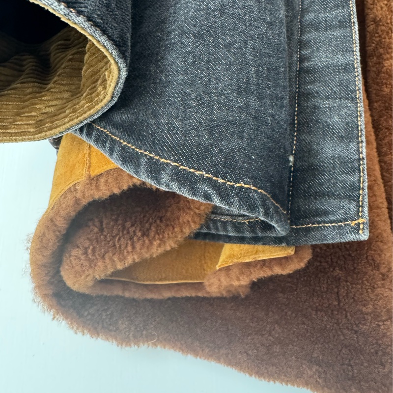 Loewe 丹寧內羔羊毛外套50號-21