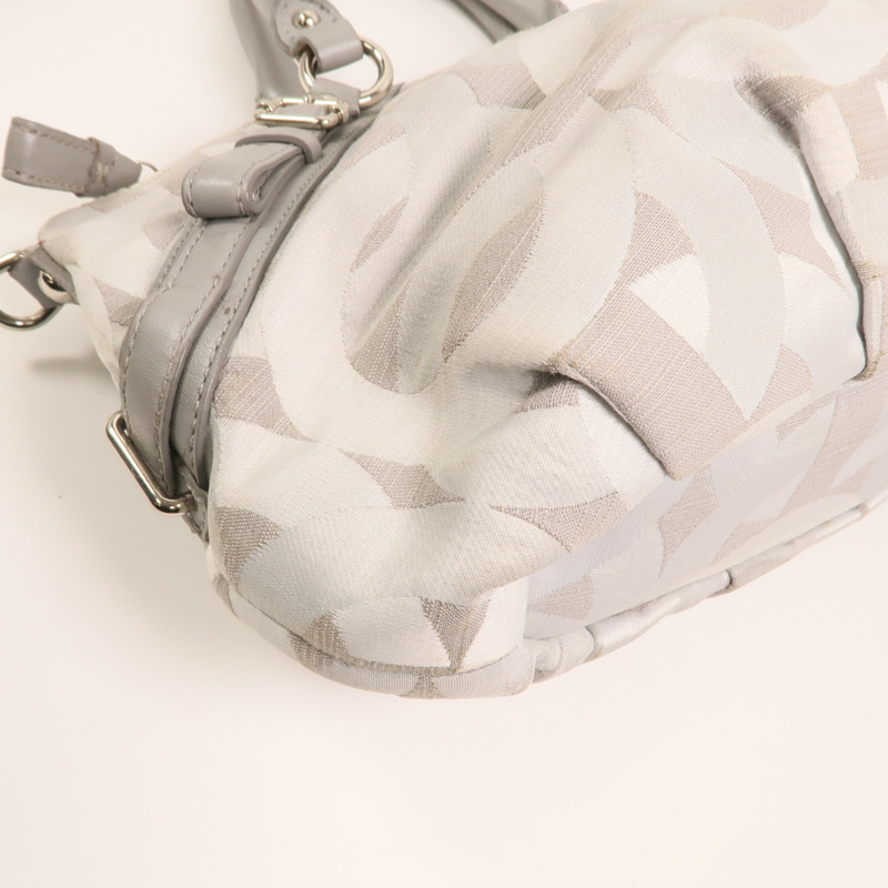COACH 帆布2 Way Shoulder銀扣手挽肩背兩用袋-10