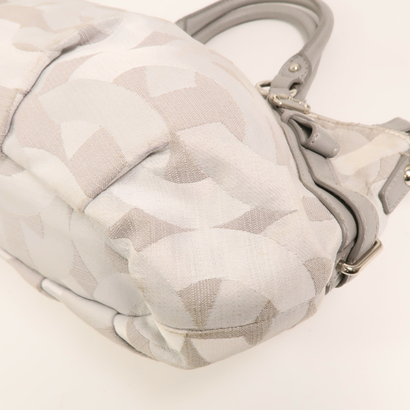 COACH 帆布2 Way Shoulder銀扣手挽肩背兩用袋-11