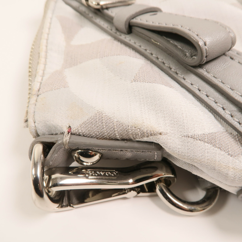 COACH 帆布2 Way Shoulder銀扣手挽肩背兩用袋-15