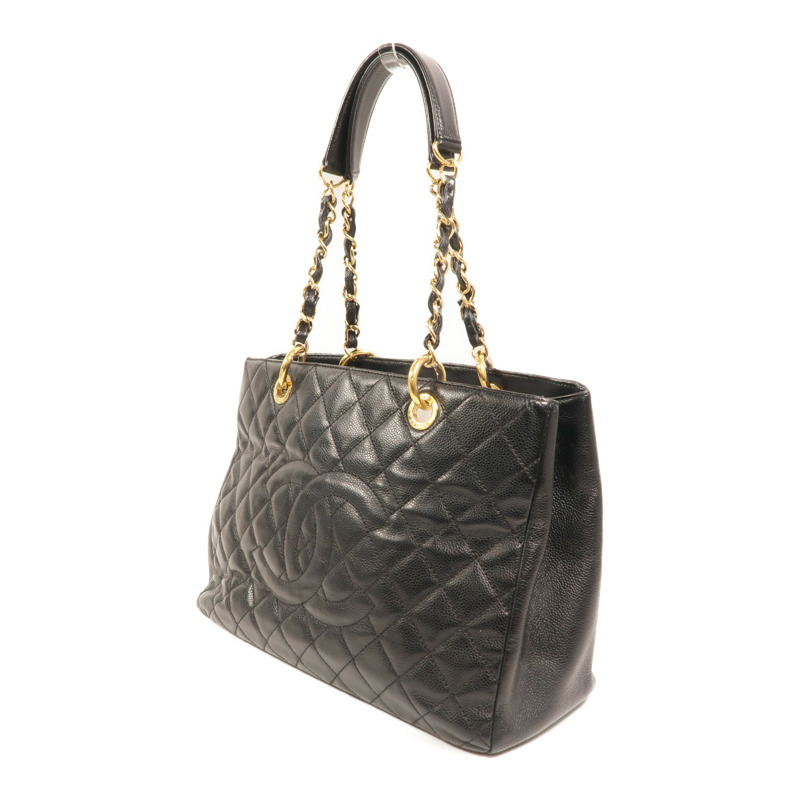 CHANEL 牛皮皮革GST Grand Shopping Tote Bag金扣鏈帶肩背袋-2