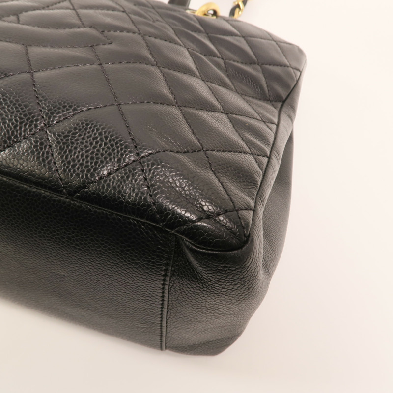 CHANEL 牛皮皮革GST Grand Shopping Tote Bag金扣鏈帶肩背袋-8