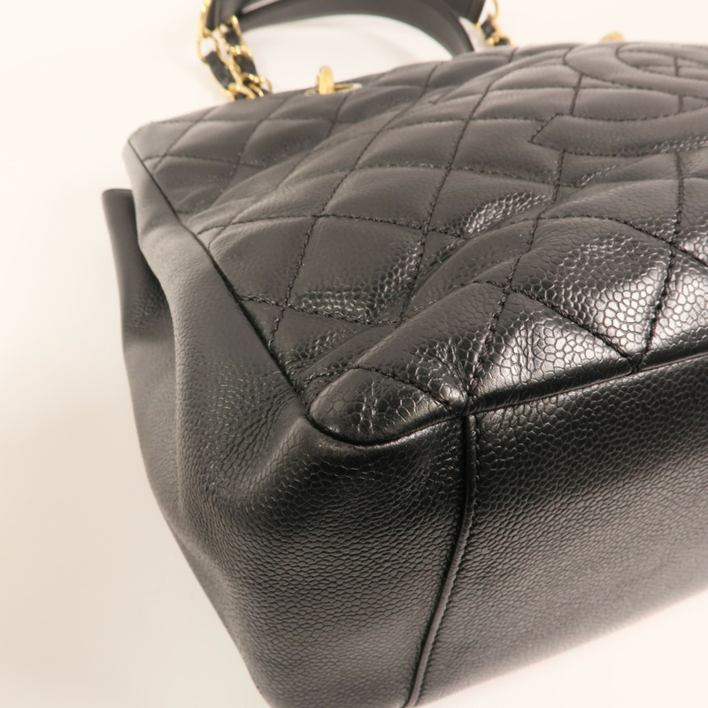 CHANEL 牛皮皮革GST Grand Shopping Tote Bag金扣鏈帶肩背袋-9