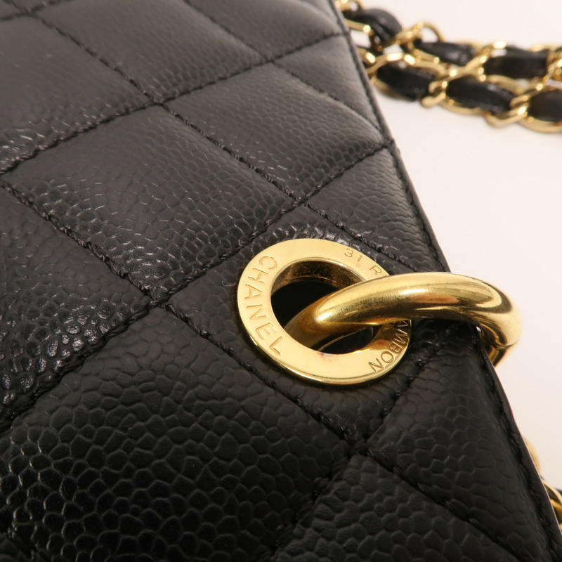 CHANEL 牛皮皮革GST Grand Shopping Tote Bag金扣鏈帶肩背袋-12