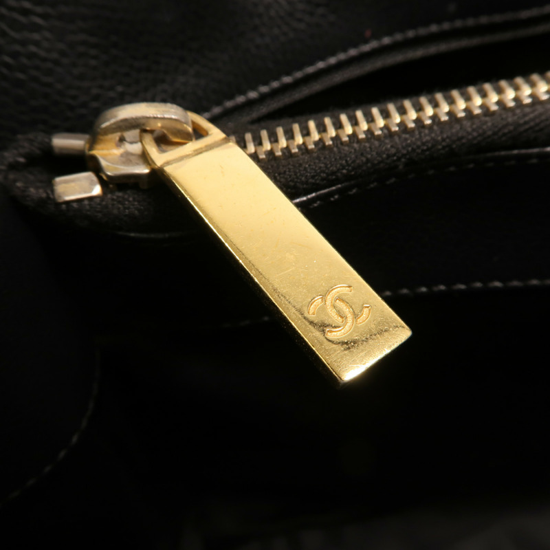 CHANEL 牛皮皮革GST Grand Shopping Tote Bag金扣鏈帶肩背袋-13