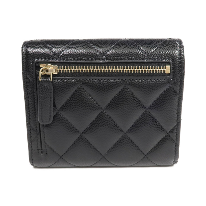 CHANEL 牛皮皮革Wallet金扣錢包-1