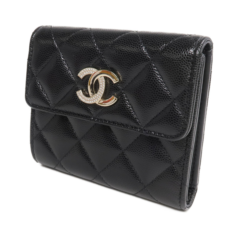 CHANEL 牛皮皮革Wallet金扣錢包-2